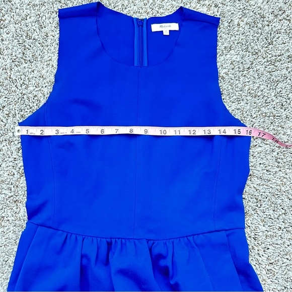 Madewell Silhouette Ponte Sleeveless Mini Dress M Cobalt Blue - Picture 7 of 12